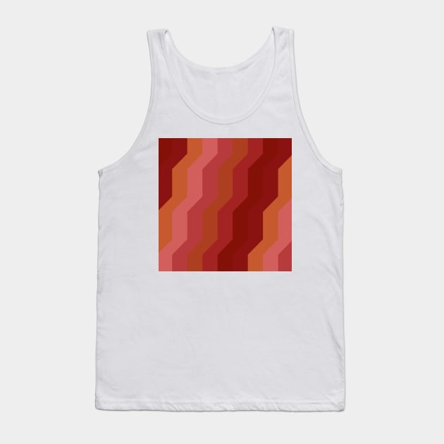 Red Zigzag Pattern Tank Top by Dturner29